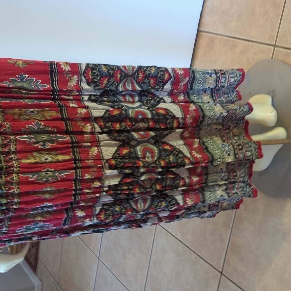 Gauze Tribal Print Maxi Dress - Picture 5 of 11